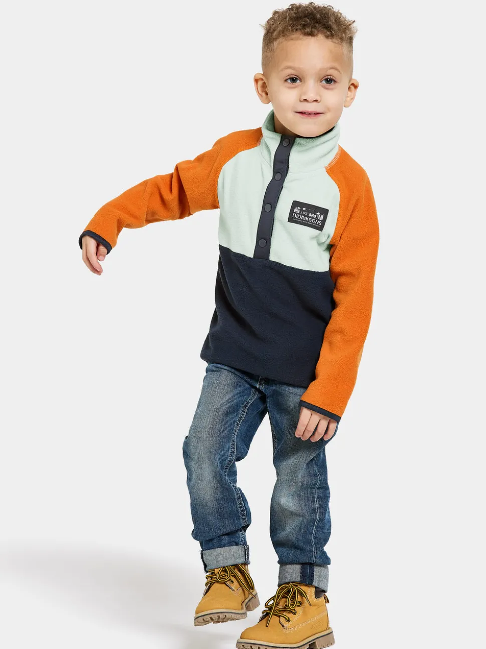 Outlet Monte Kids' Half Button Fleecepaidat & Välikerrokset|Fleecetakit & Fleecepaidat