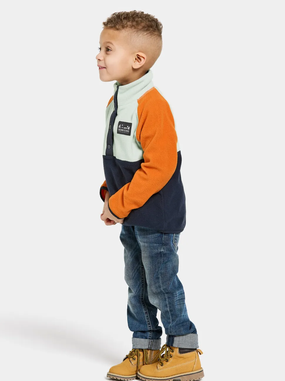 Outlet Monte Kids' Half Button Fleecepaidat & Välikerrokset|Fleecetakit & Fleecepaidat