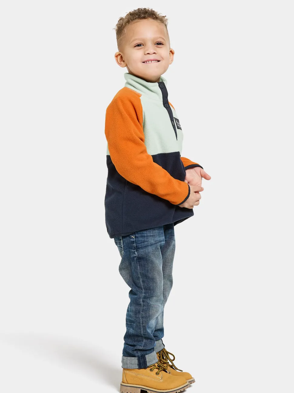 Outlet Monte Kids' Half Button Fleecepaidat & Välikerrokset|Fleecetakit & Fleecepaidat