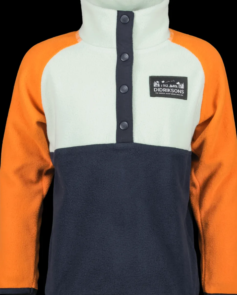 Outlet Monte Kids' Half Button Fleecepaidat & Välikerrokset|Fleecetakit & Fleecepaidat